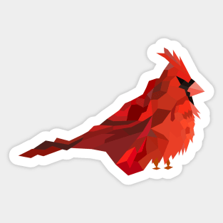 Chunky Bird Red Cardinal Sticker